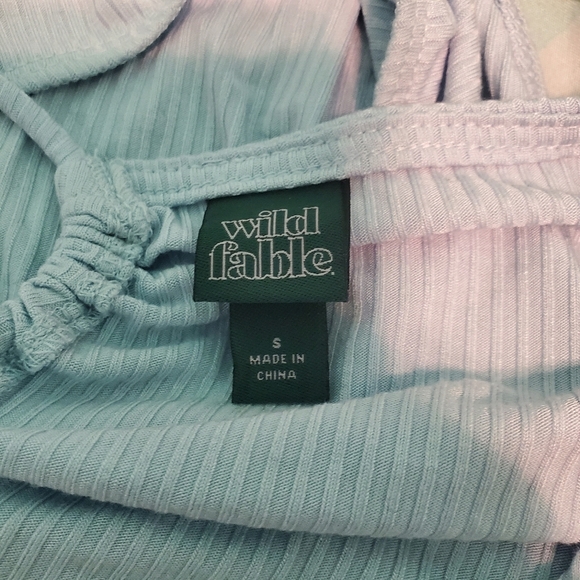 NWOT Wild Fable Women's Light Blue Ribbed Bodysuit S - Picture 4 of 8